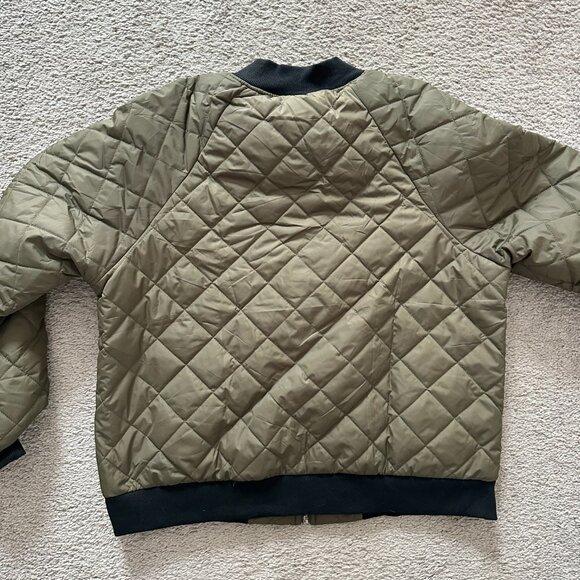 ZEAGOO | Women's Bomber Jacket Quilted Casual Zip Up w Pockets | Green | Size: L - Picture 5 of 11